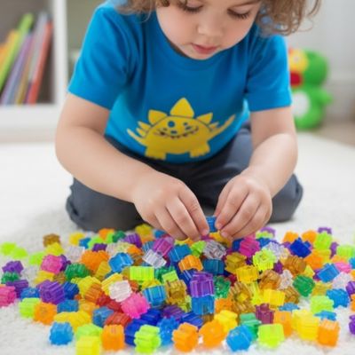 Blocs-construction-une-fille-construit
