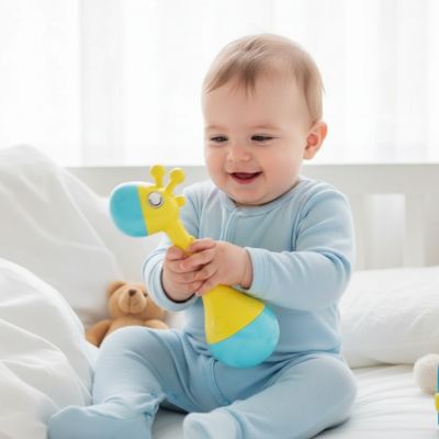 Hochet-bebe-girafe-motive