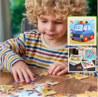 Jouet-en-bois-puzzle-vehicule-garçon-joue