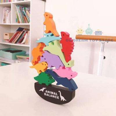 Jouets-en-bois-Animaux-en-equilibre-dinosaures-equilibre