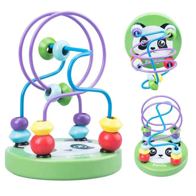 Jouets-en-bois-Mini-Spirale-3D-a-billes-panda