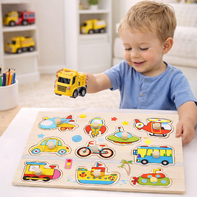 Puzzle-en-bois-véhicules-planche-garçon