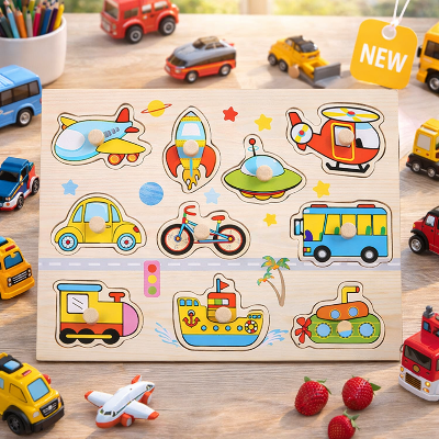 Puzzle-en-bois-véhicules-planche-jouets