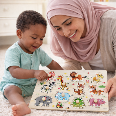 puzzle-bois-reconnaitre-animaux-garcon-maman-maghreb