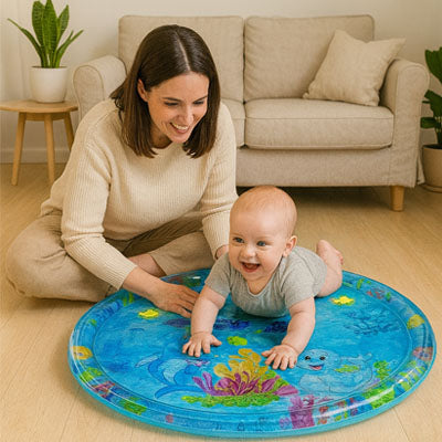 tapis-eau-bebe-garcon-maman-joue