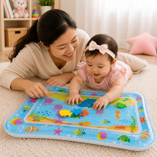 tapis-eau-dmaman-fille-joue